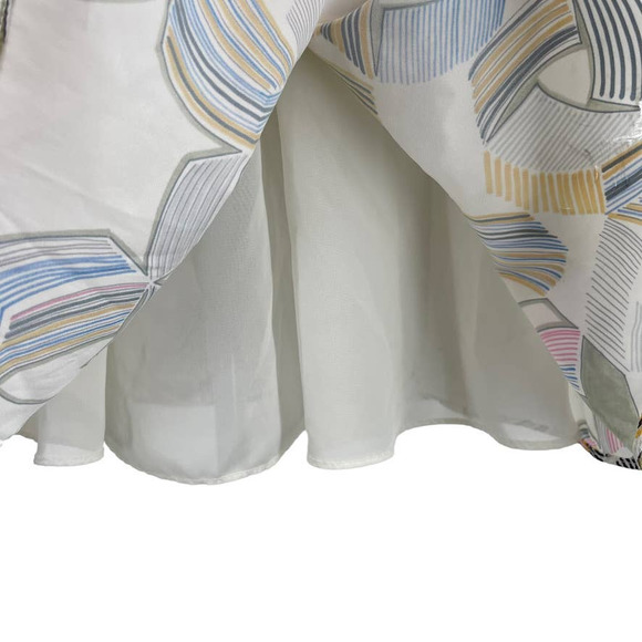 WAVERLY GREY Dress Womens Medium Multicolor Geometric V Neck Blouson - Medium - Picture 8 of 16